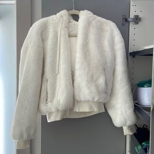 Cropped Faux Fur Jacket